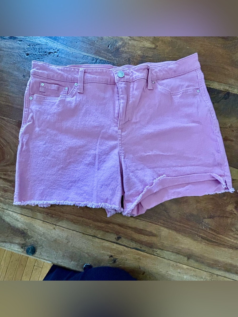Seven7 Pink Cutoff Denim Shorts